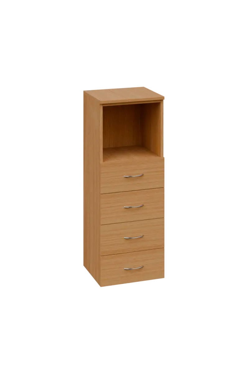 CN 3 - 44ZN skříň, 4-zásuvková/nika, 1100x400x400, buk royal